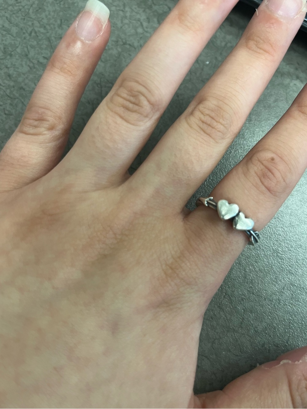 RETIRED James Avery 925 Two Hearts Together Ring
